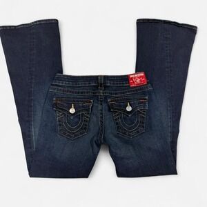 rare y2k vintage true religion joey low rise flare jeans Made In the USA